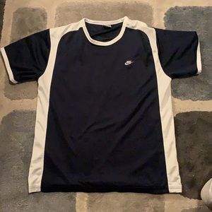 Blue and white Nike shirt